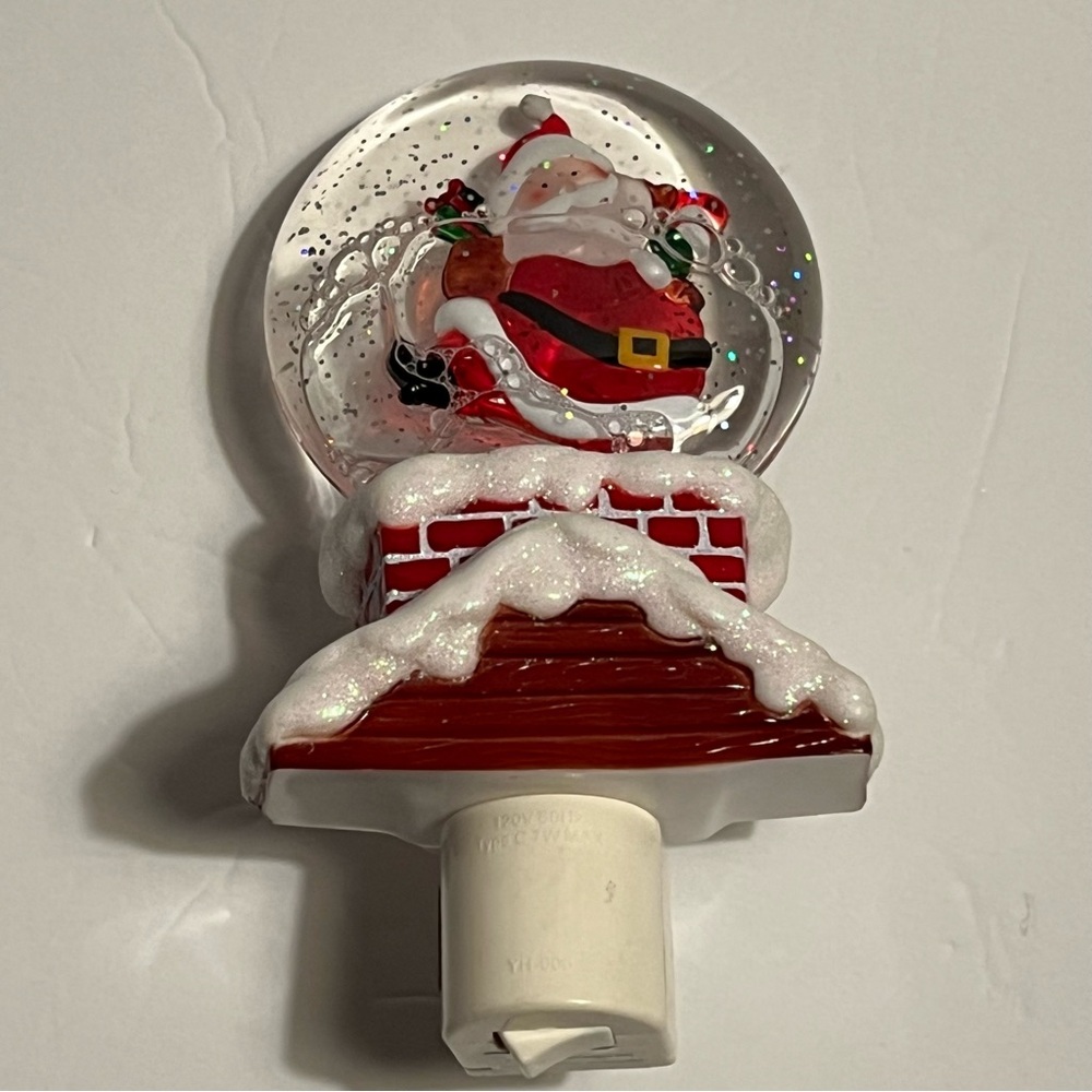 Christmas Night Light Santa Down the Chimney
